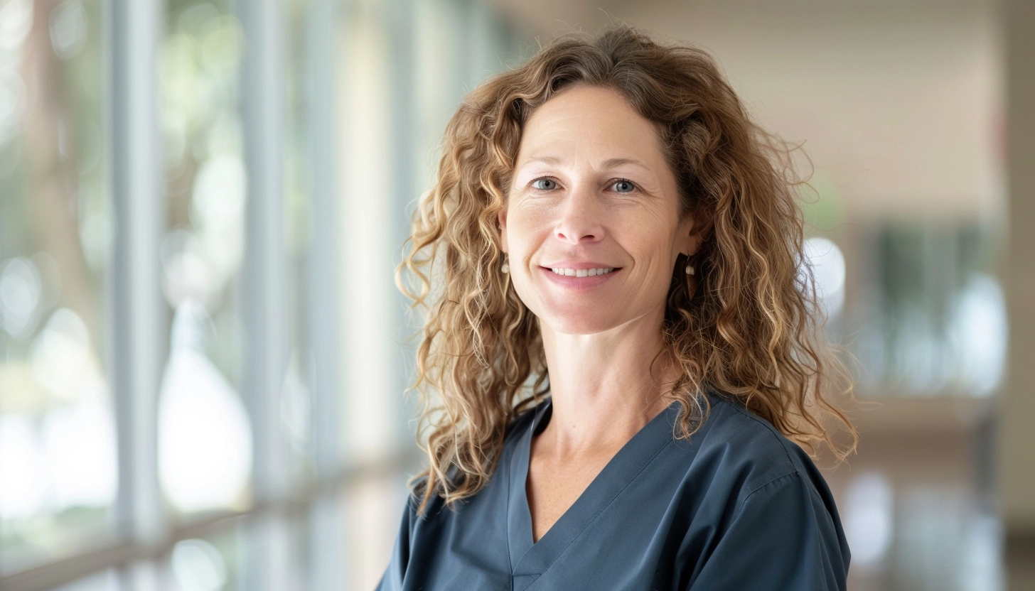 Infusion nurse providing care