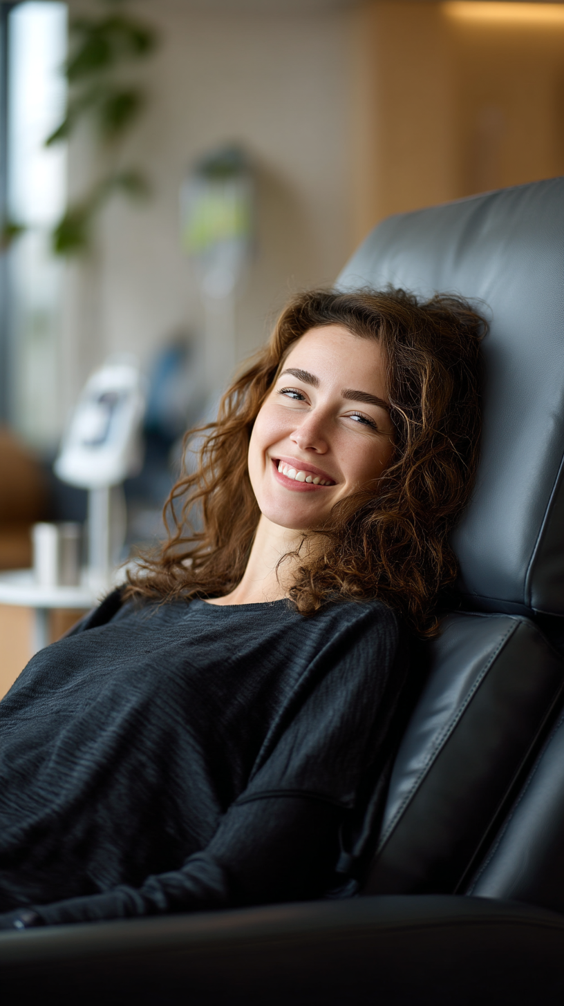 Patient receiving infusion therapy at Premier Hematology